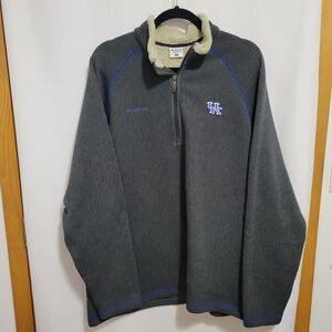 Men's Columbia UK dark gray fleece pullover, XL